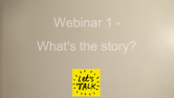 Web Seminar 1 - What's the Story?
